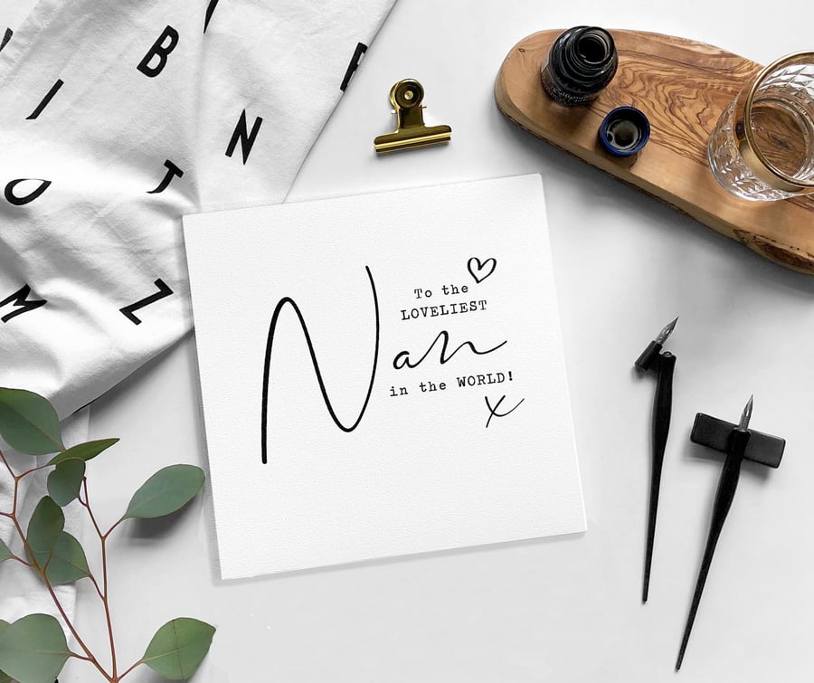 NAN birthday card - blank card