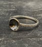 Silver Stacking Ring with oxidised disk - Image 1