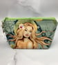 Mermaids makeup bag, zip bag, options, Handmade - Image 5