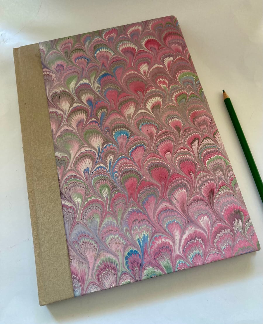 A4 Italian marbled sketchbook