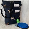 Dogwalking bag, crossbody bag, shoulder bag Beagles