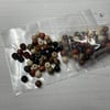 Mixed natural coloured wood beads S21