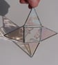 Stained glass four point star hanging copperfoil suncatcher - Image 6