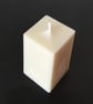 White Soy wax votive pillar candles, geometric, plain unscented  - Image 3