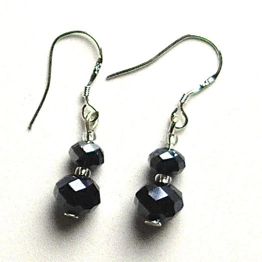 Metallic Crystal Earrings