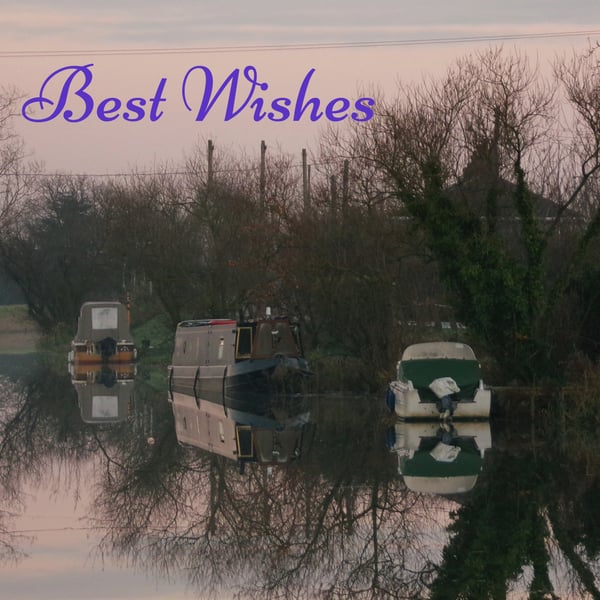 Best Wishes Boat Greeting Card A5