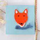 Fox handmade greeting card