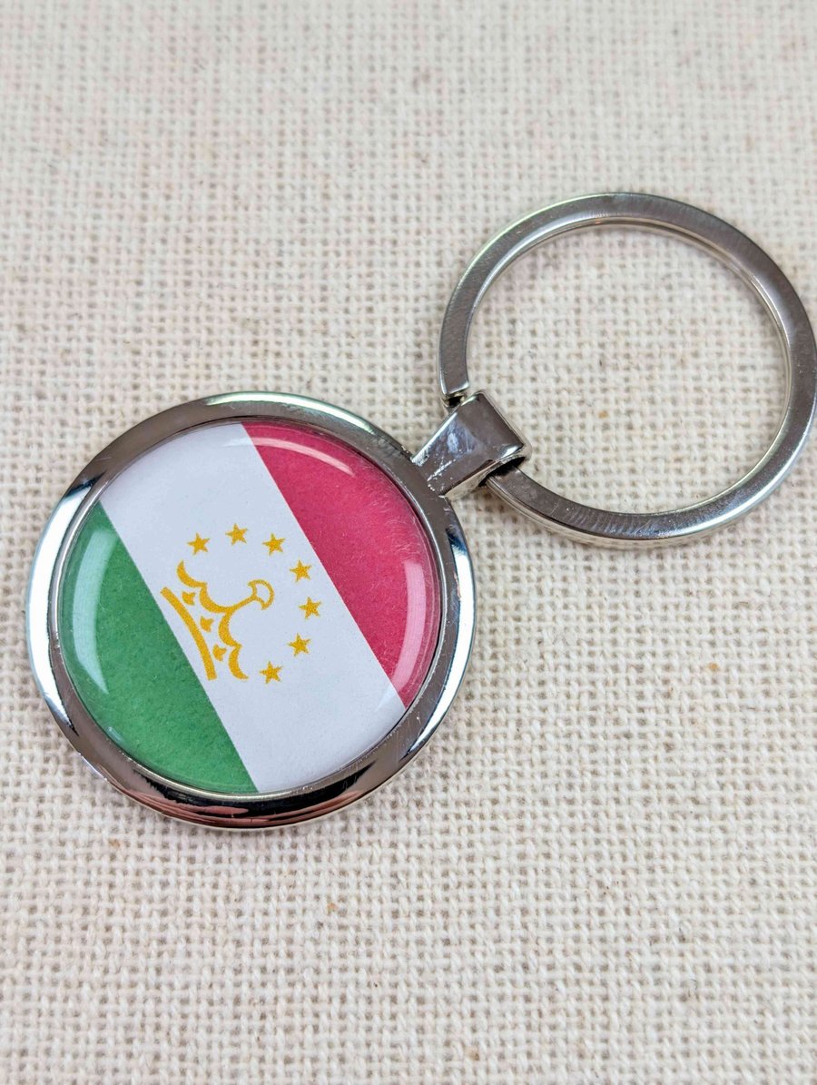 Tajikistan Flag Keyring