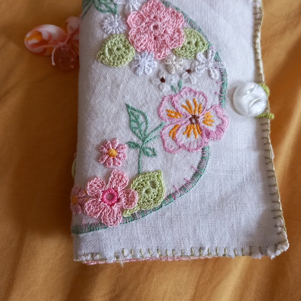 The pink floral needlecase