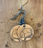 Puffin - Handmade Etched Copper Earrings SMALL - Image 1