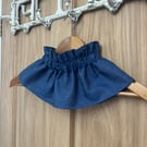 Denim Ruffle Collar 