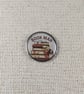 Book Man - Book Lover Themed Pin - Large Resin Topped Pin Badge - Image 1