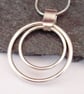 Spinning circles necklace sterling silver hallmarked - Image 1