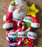 Personalised Santa Hanging Stockings Christmas Tree Ornament - Image 1