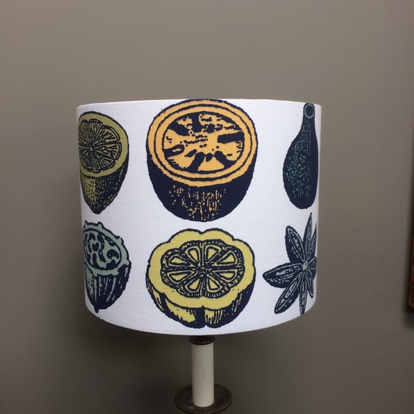 Dramatic Scandi style  Fruit and Vegetables Retro Fabric Lampshade option 