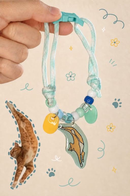 Main Character Cat – Handmade Original Pet Illusration Pet Collar