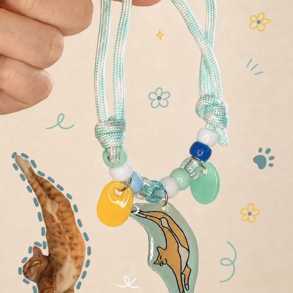 Main Character Cat – Handmade Original Pet Illusration Pet Collar