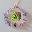 Beaded flower bracelet