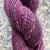 Beautiful Skein of Handspun Merino Wool Yarn in Shades of Purple 2 Ply
