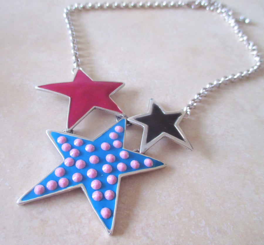 SALE Large Star Statement Necklace