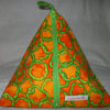Pyramid Purse in Orange and Green