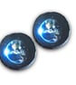 Planet Earth Round Rock Slate Coasters Set Of 2 Coaster Christmas Gift - Image 1