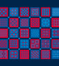 275 - Red-Blue Tiled Patchwork Cross Stitch Pattern (PDF Counted Chart)