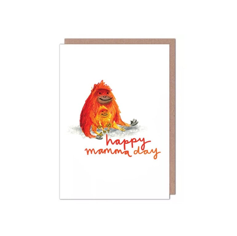 Cute Orangutan Mamma Mother's Day Card