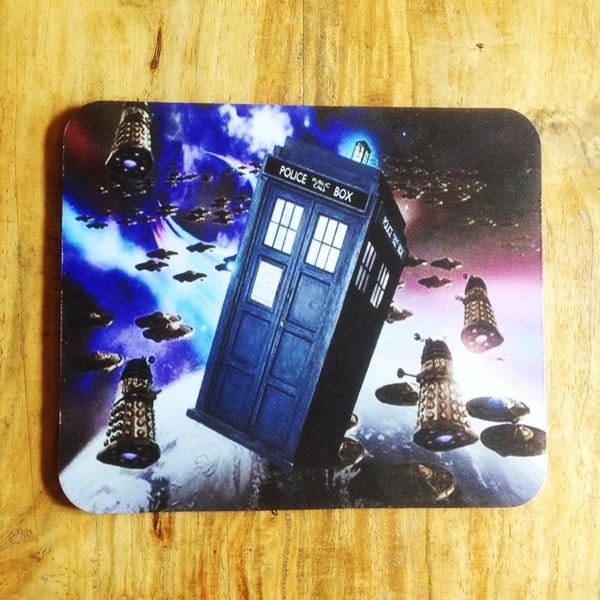 Dr. Who Tardis and Dalek Mousepad