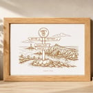 Laser engraved Land's End Cornwall