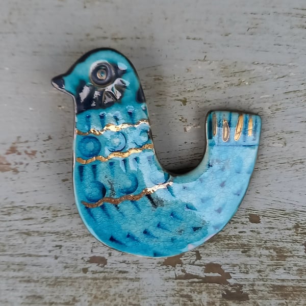 Blue Bird Brooch 