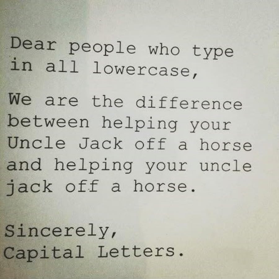 Captital Letters Grammar and Punctuation Magnet for English Teachers