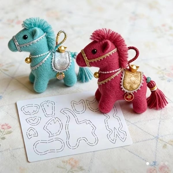 Small Horse Decoration Acrylic Sewing Template