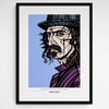 FRANK ZAPPA Print, Option to add favourite quote or lyric, 3 sizes available