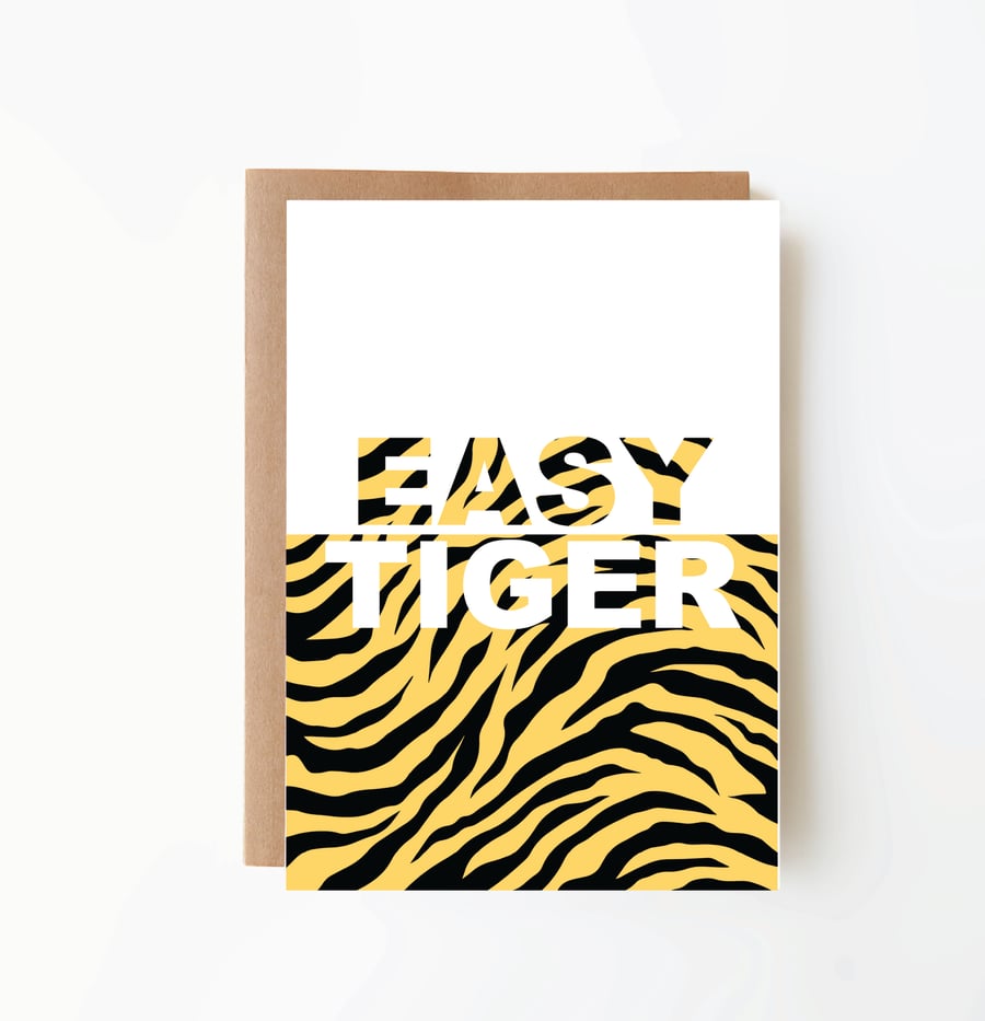 Easy Tiger H&H Greeting Card (Apricot)