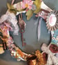 Vintage trinkets wreath, wreath, antique and vintage OOAK art wreath  - Image 7