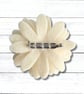 Cream Flower Brooch, Cream Brooch, Daisy Brooch, Flower Badge - Image 2
