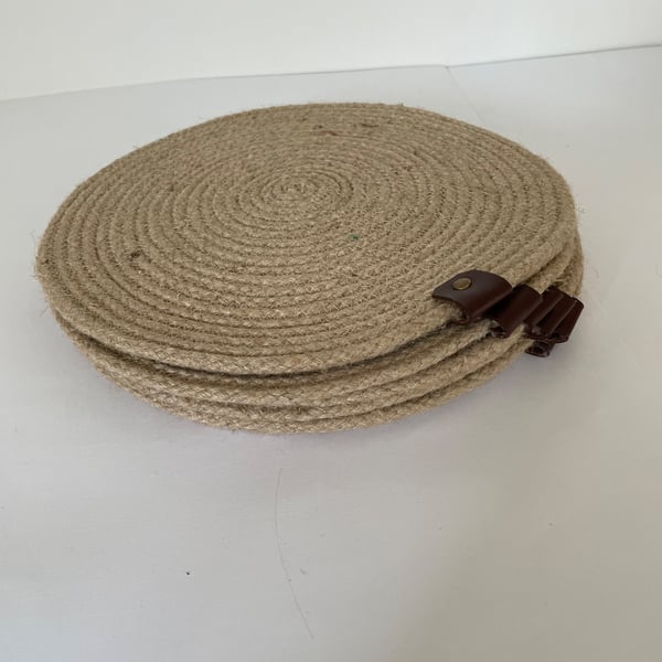 Set of 6 handmade jute placemats