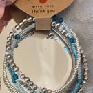 Ocean blue stacking bracelet