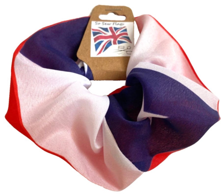 Chile Chilean Flag Hair Scrunchie Scrunchies Accessory Band Elastic