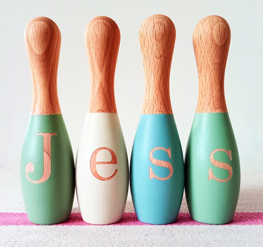 Baby Bowling Set with Name & Numbers