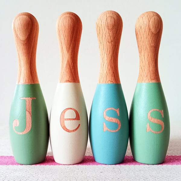 Baby Bowling Set with Name & Numbers