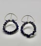 Silver and Faceted Iolite Drop Earrings,  - Image 1