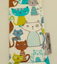Funny cat cotton fabric glasses case.