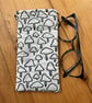 Mushroom Print Quilted Fabric Glasses Case