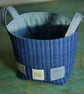 Handmade Fabric Storage Basket, Project Bag - Image 5