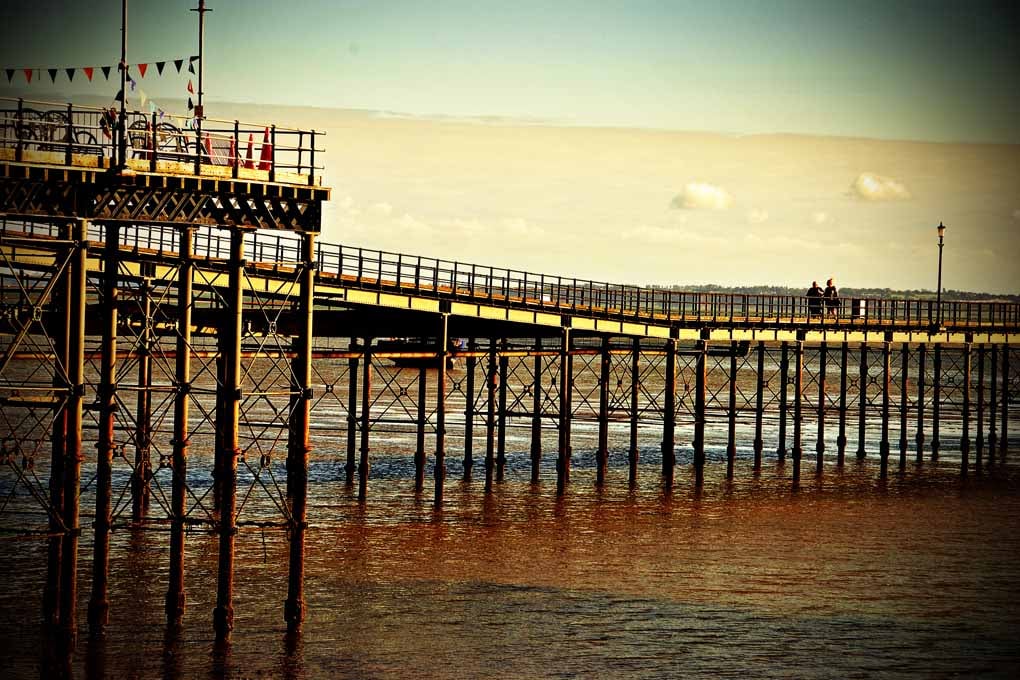 Southend on Sea Pier Three Shells Beach Essex UK 18"x12" Print