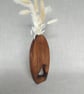 Wood Dried Flower Vase with Cutout Upcycled Reclaimed Wood Vase Dark Oak Finish - Image 5