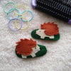 Hedgehog hair clips, toddler hair accessories