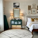 Vintage Solid  Chest of Drawers in Unique Design, bespoke painted